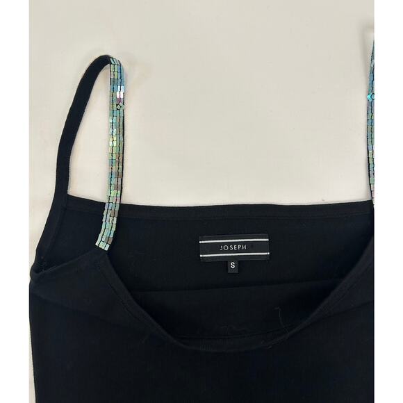 Joseph Black Top with Beaded Straps - Picture 2 of 2
